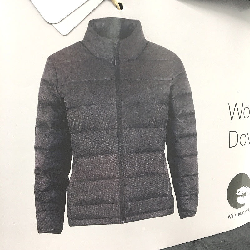 Crane Performance Black Ultra Light Feather Down Hooded Jacket Ladies Size S NEW