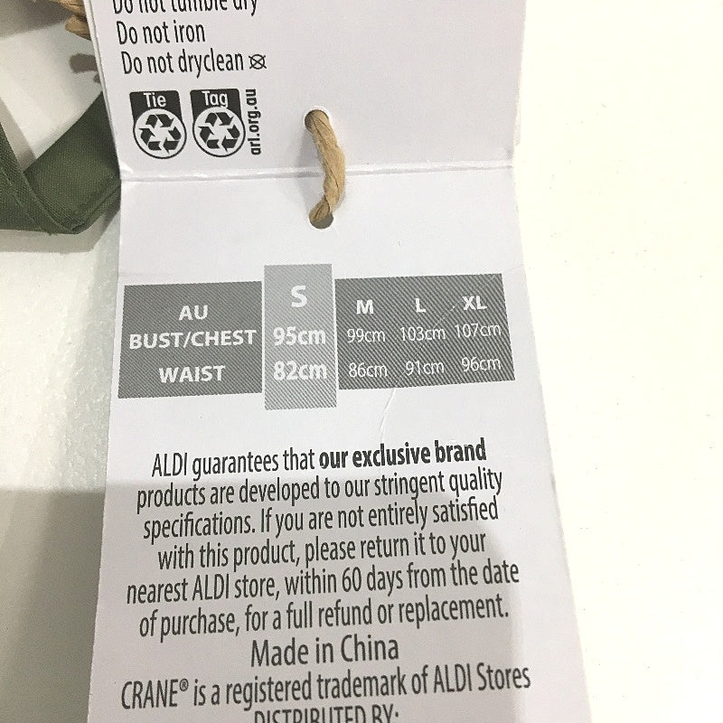 Crane Army Green Zip Up Hooded Waterproof Packable Rain Jacket Unisex Size S NEW