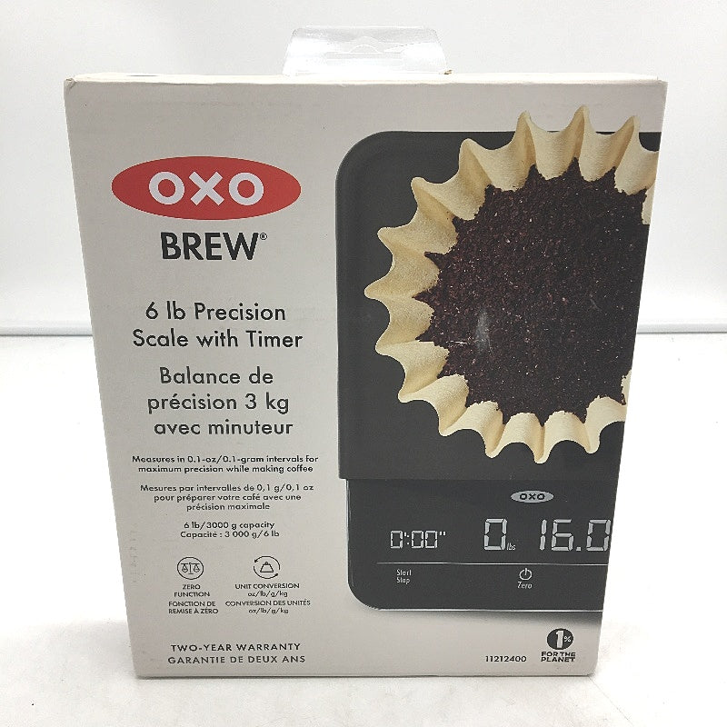 Oxo Brew 11212400 6 lb Precision Coffee Scale with Timer in Black NEW