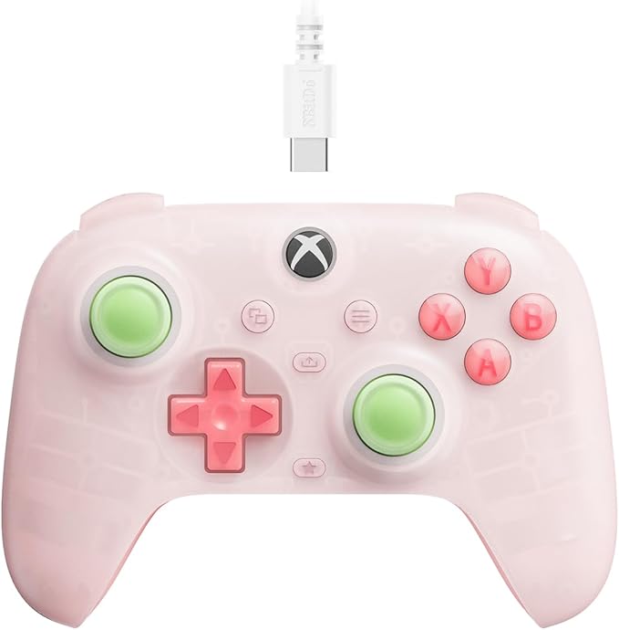 8BitDo Ultimate Pink Green Lightweight Mini Wired Controller for XBOX NEW
