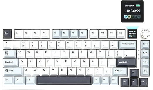 Huo Ji CQ082 75% Tri-Mode Linear Switch Mechanical Keyboard in Light Blue NEW