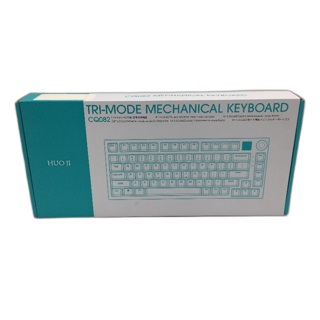 Huo Ji CQ082 75% Tri-Mode Linear Switch Mechanical Keyboard in Light Blue NEW