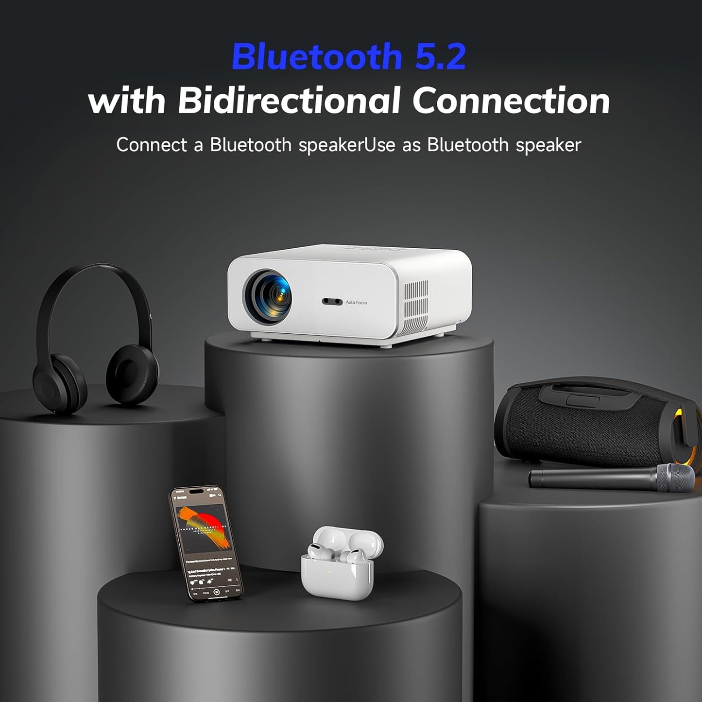 ZoomCat WhaleTV OS C12 4K Support 1080p BT Smart Home Netflix Projector DEMO