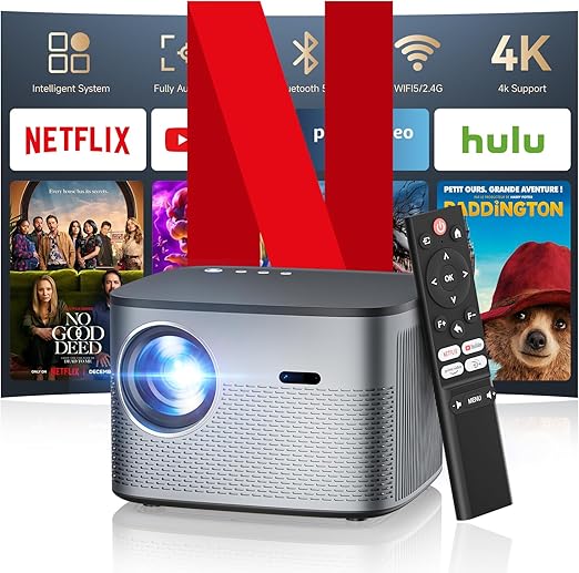 ZoomCat WhaleTV OS C26 1080p Auto Focus BT Smart Home Netflix Projector DEMO