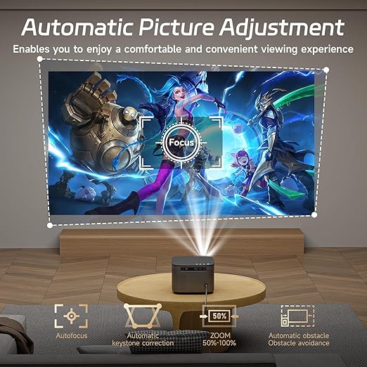 ZoomCat WhaleTV OS C26 1080p Auto Focus BT Smart Home Netflix Projector DEMO