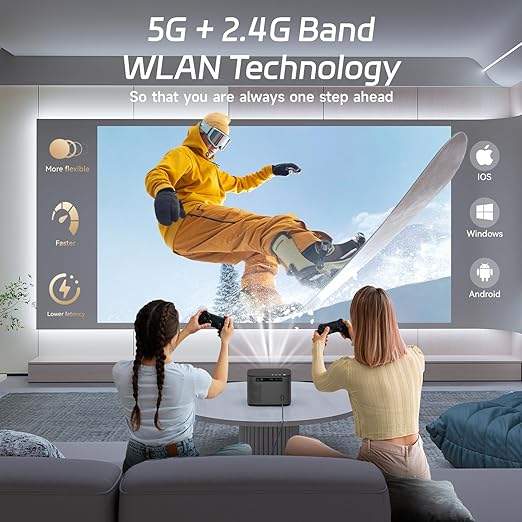 ZoomCat WhaleTV OS C26 1080p Auto Focus BT Smart Home Netflix Projector DEMO