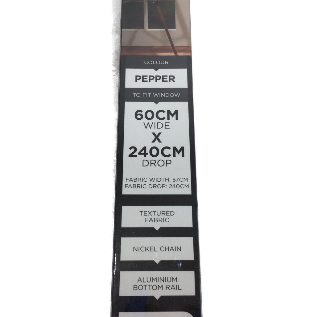 Markisol 4 Pack Portofino Blockout Roller Blinds Pepper 60 x 240cm NEW