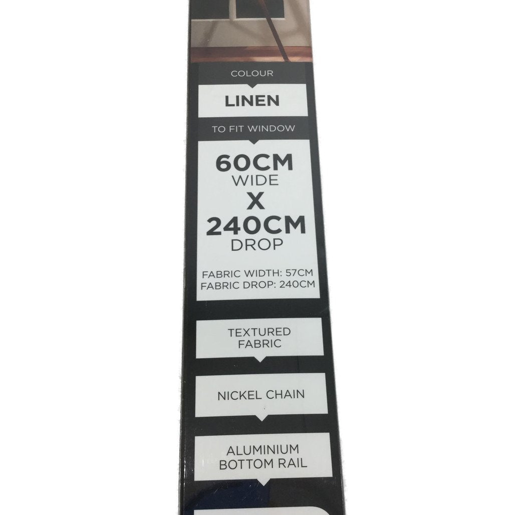 Markisol 4 Pack Portofino Blockout Roller Blinds Linen 60 x 240cm NEW