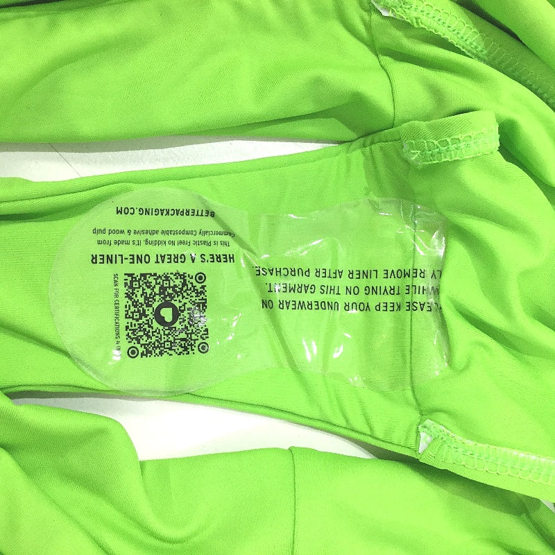 Bondi Born Bright Green High-Waisted Bikini Bottoms Ladies Size Small NEW