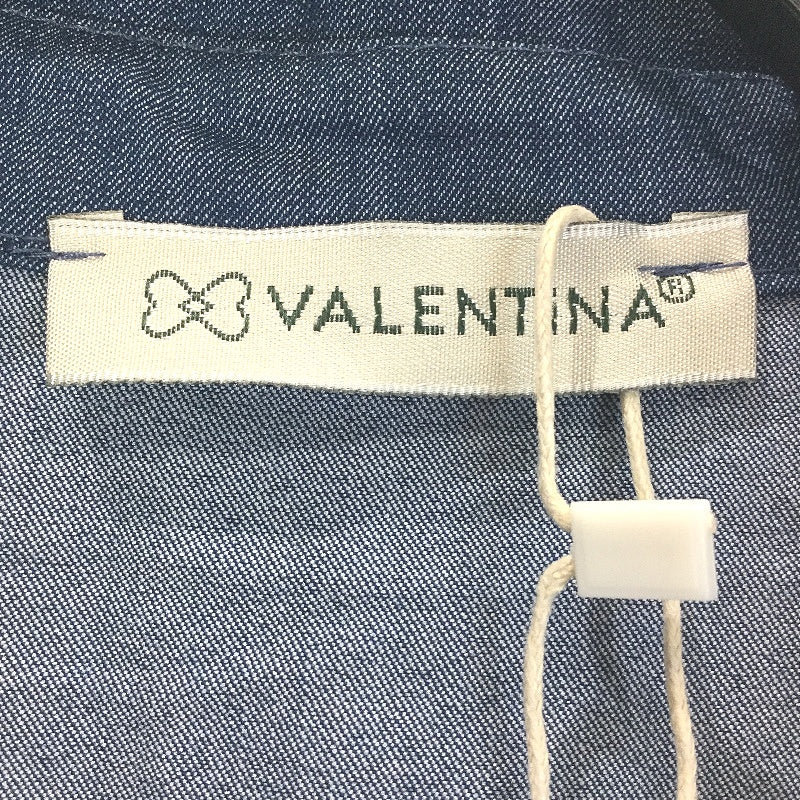 Valentina Blue & Black Button Up Shirt Dress Long Sleeve Ladies Size 3XL NEW