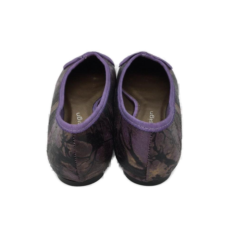 VG Design Kolage Purple Slip On Leather Look Ballet Flat Ladies Size 38 NEW