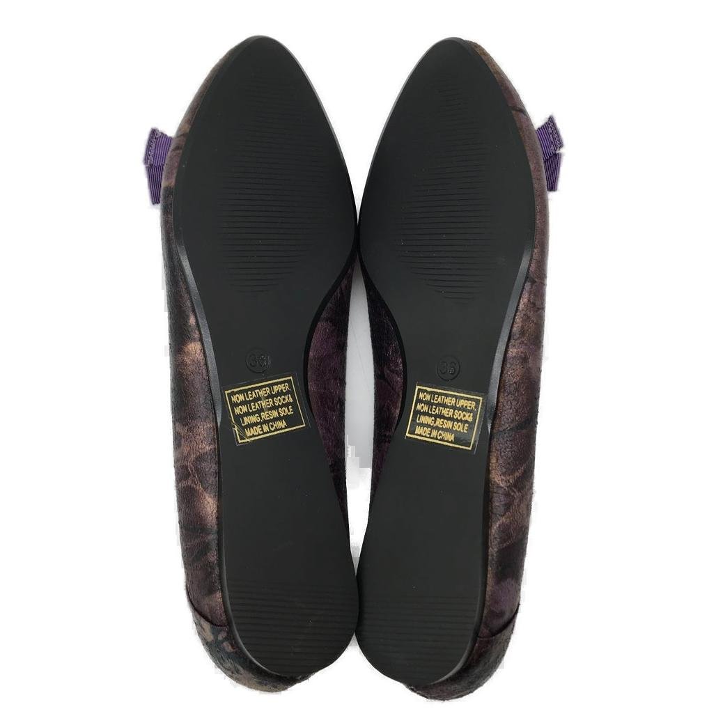 VG Design Kolage Purple Slip On Leather Look Ballet Flat Ladies Size 42 NEW