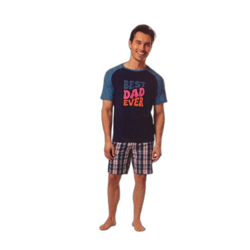 Westbay Mens Summer Short PJ Set 'Best Dad Ever' Size S NEW