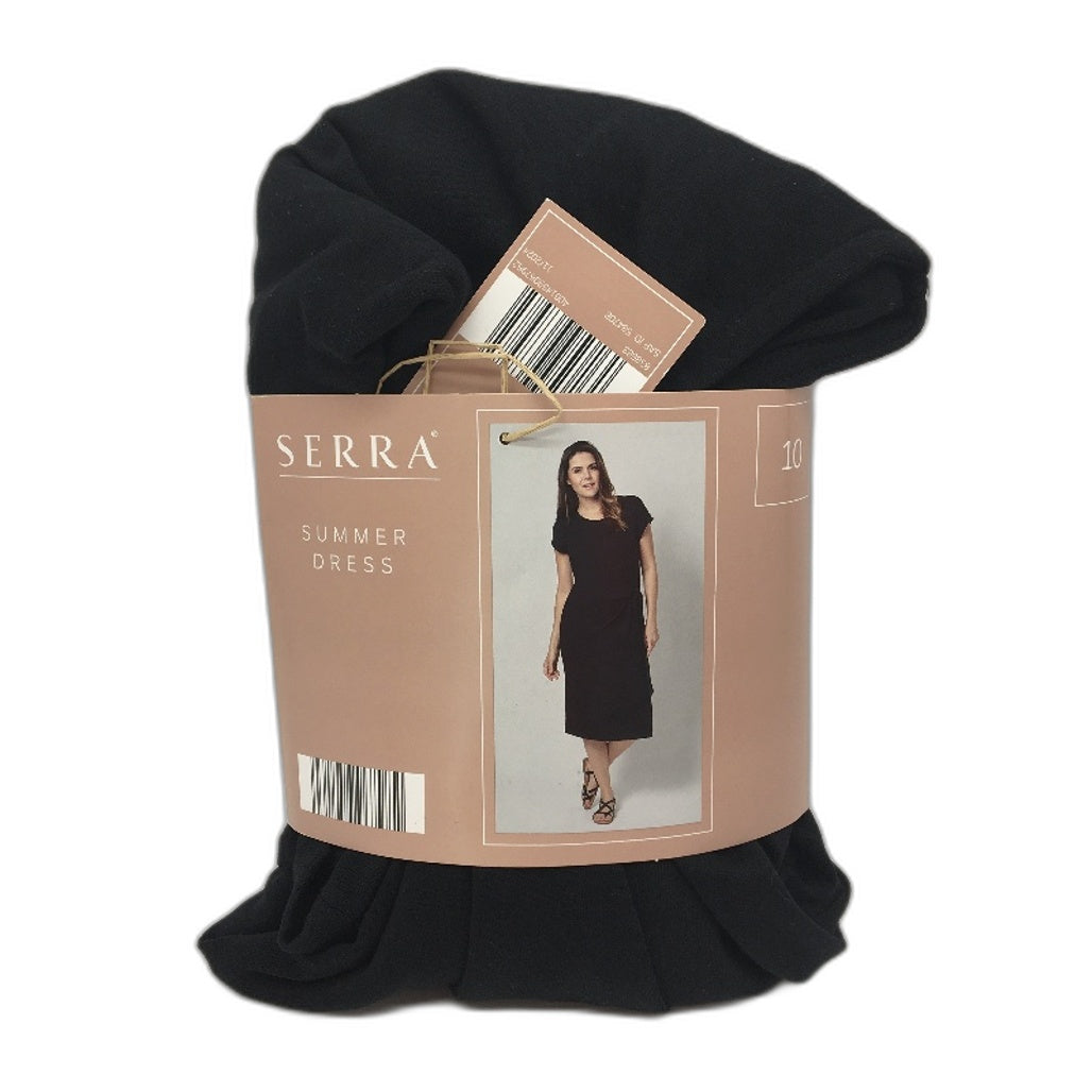 Serra Womens Summer Mid Lenght Black Dress Size 10 NEW– Vinnies Online