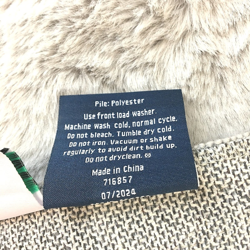 Kirkton House Super Soft Faux Rabbit Fur Plush Silver Grey Floor Rug NEW