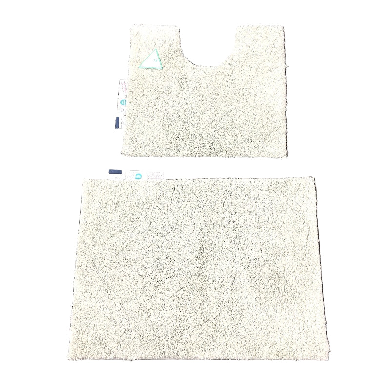 Kirkton House 2pc Mint Green Toilet & Bathroom Microfibre Bath Mat Set NEW