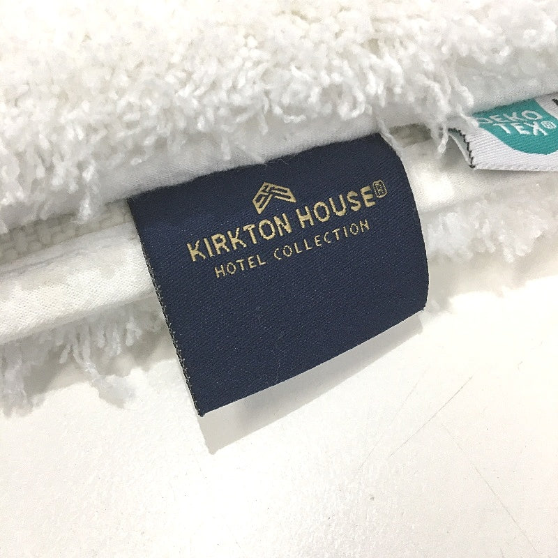 Kirkton House 2pc Bright White Soft Rubber Back Luxury Microfibre Bath Rugs NEW