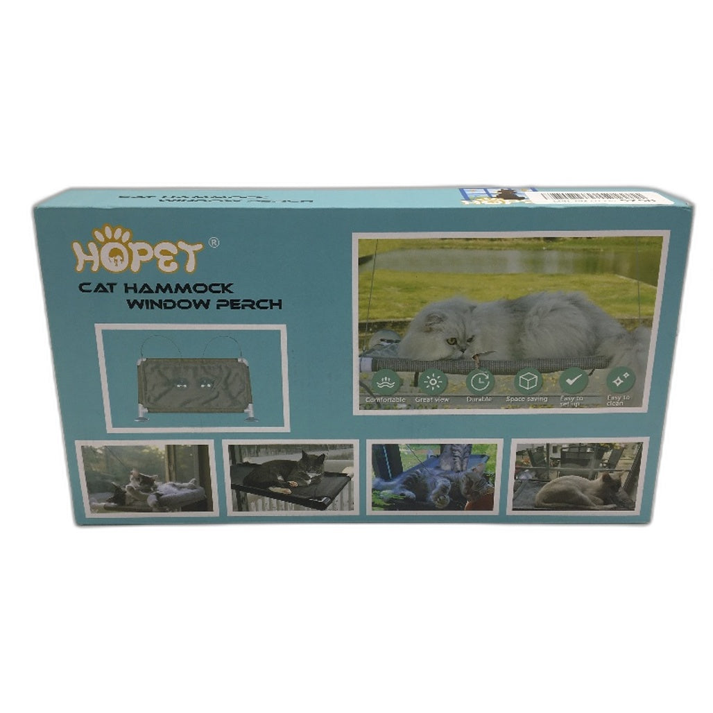 Hopet Space Saving Cat Hammock Easy Set Up Window Perch With Suction Cups NEW