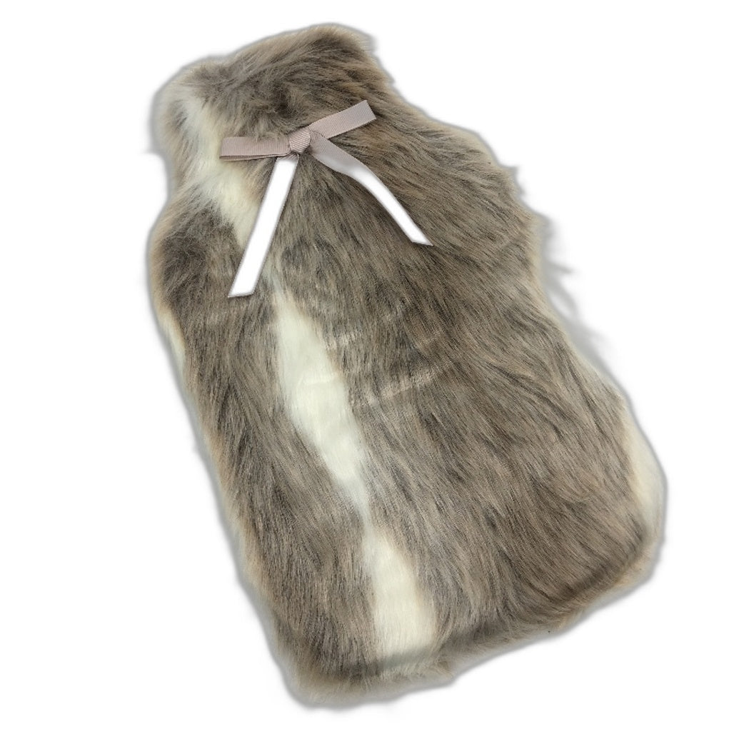 Target Warm & Soothing Hot Water Bottle &Tan Cozy Faux Fur Cover 2L NEW