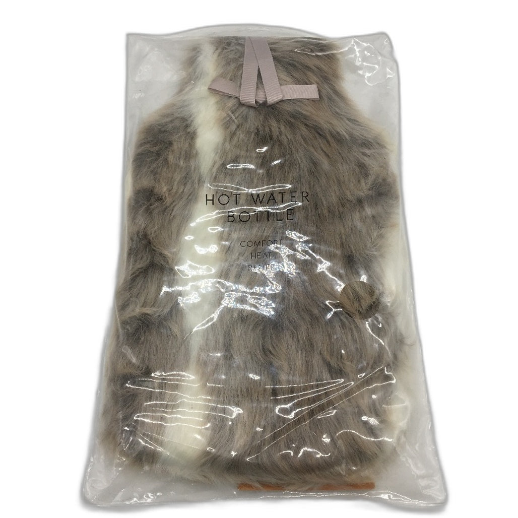 Target Warm & Soothing Hot Water Bottle &Tan Cozy Faux Fur Cover 2L NEW