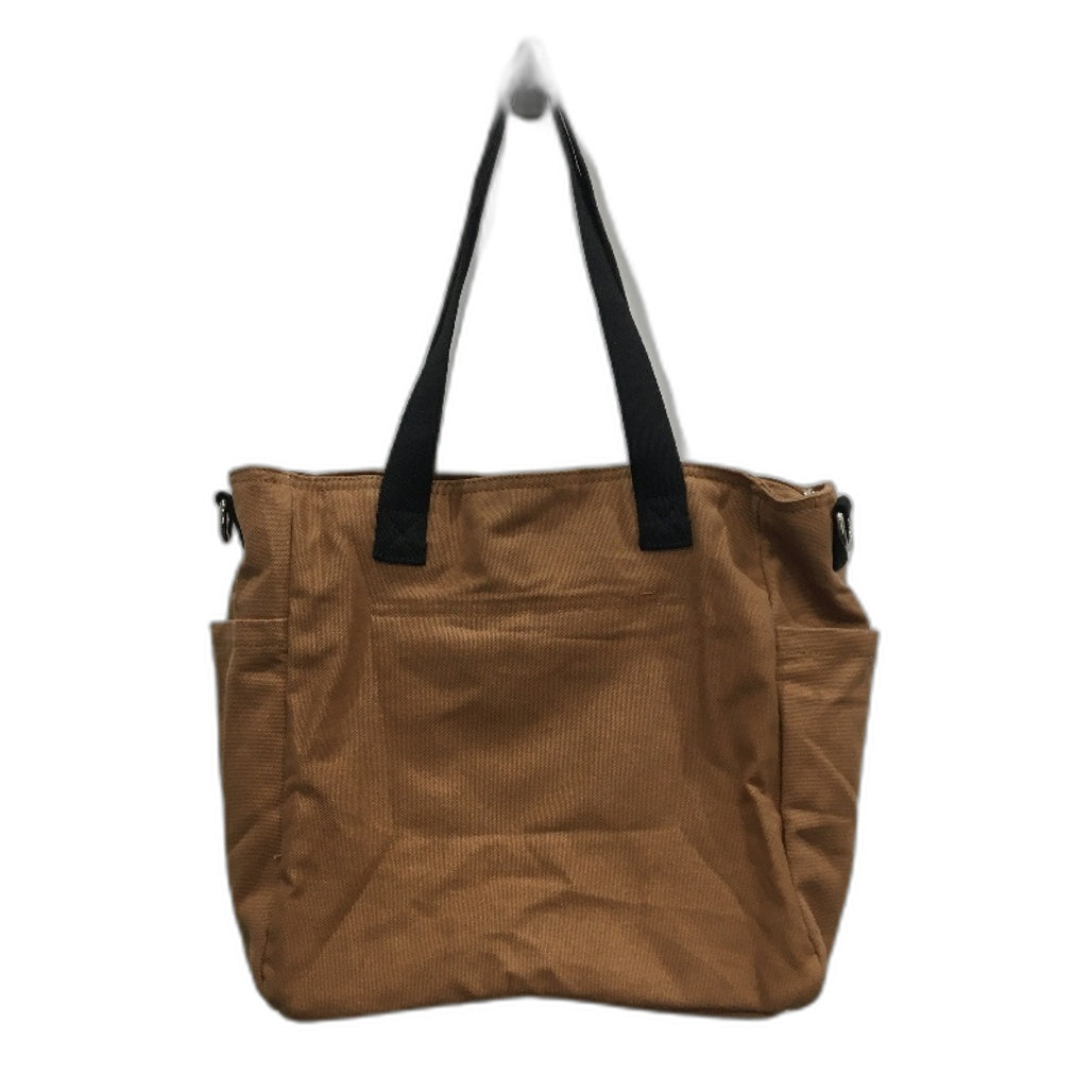 SDYSM Multi Compartment Zip Up Brown Canvas Carry Tote Nappy Bag NEW