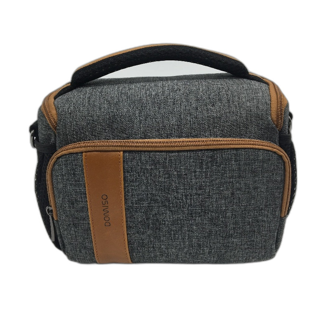 Domiso Grey Canvas Multi Purpose Camera Toiletries Bag With Shoulder Strap NEW