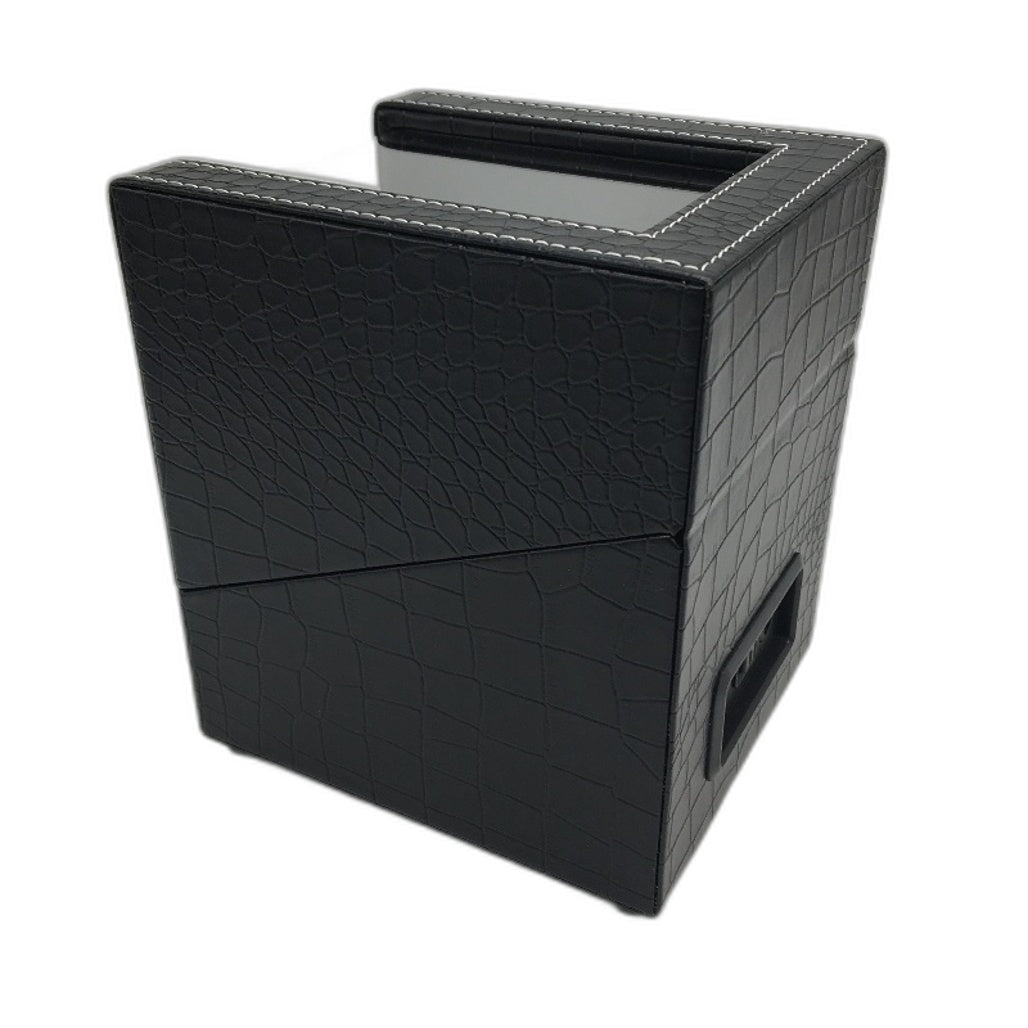 Lian Black Faux Leather Rotating USB Corded Quiet Motor Double Watch Winder NEW