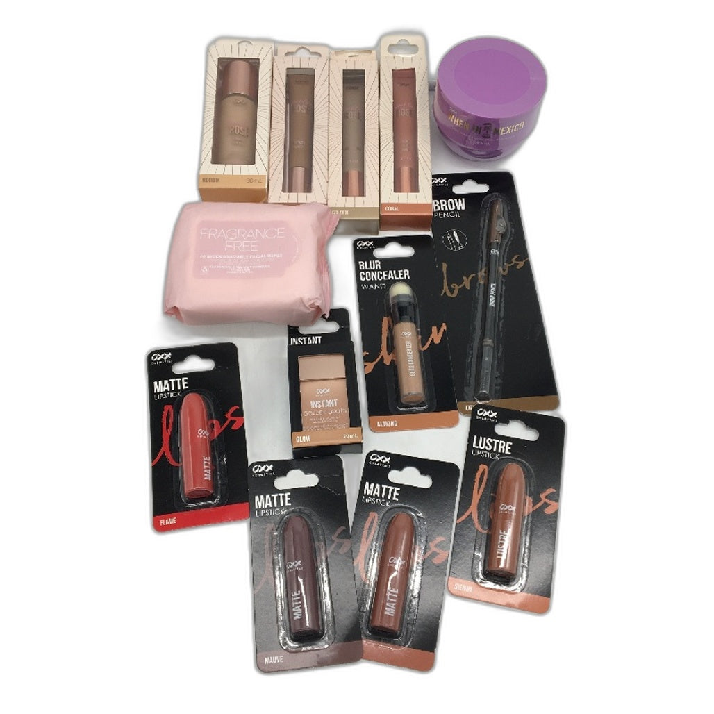 13 Piece BULK LOT- OXX Cosmetics Assorted Make Up & Skin Care Items Pack NEW