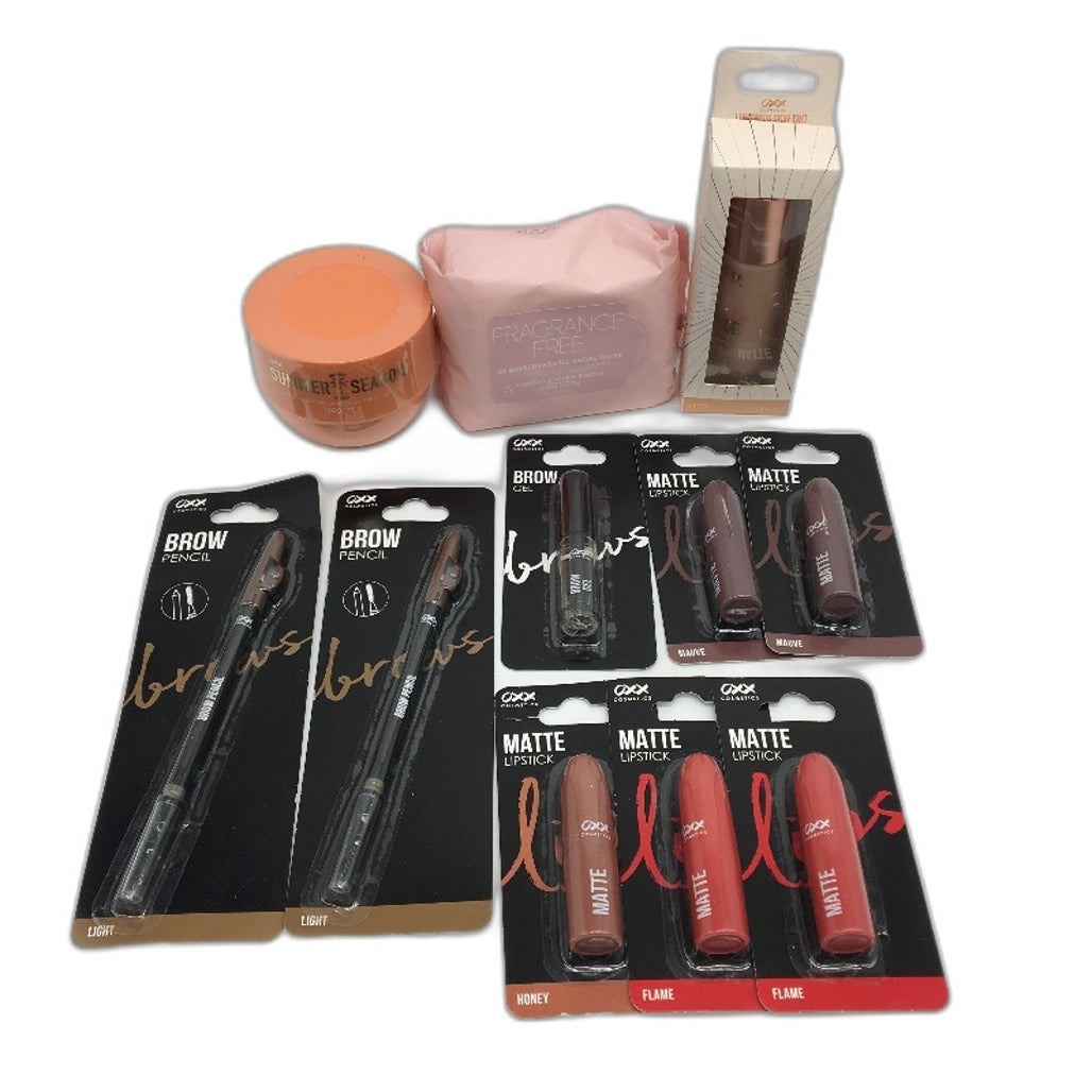 12 Piece BULK LOT- OXX Cosmetics Assorted Make Up & Skin Care Items Pack NEW