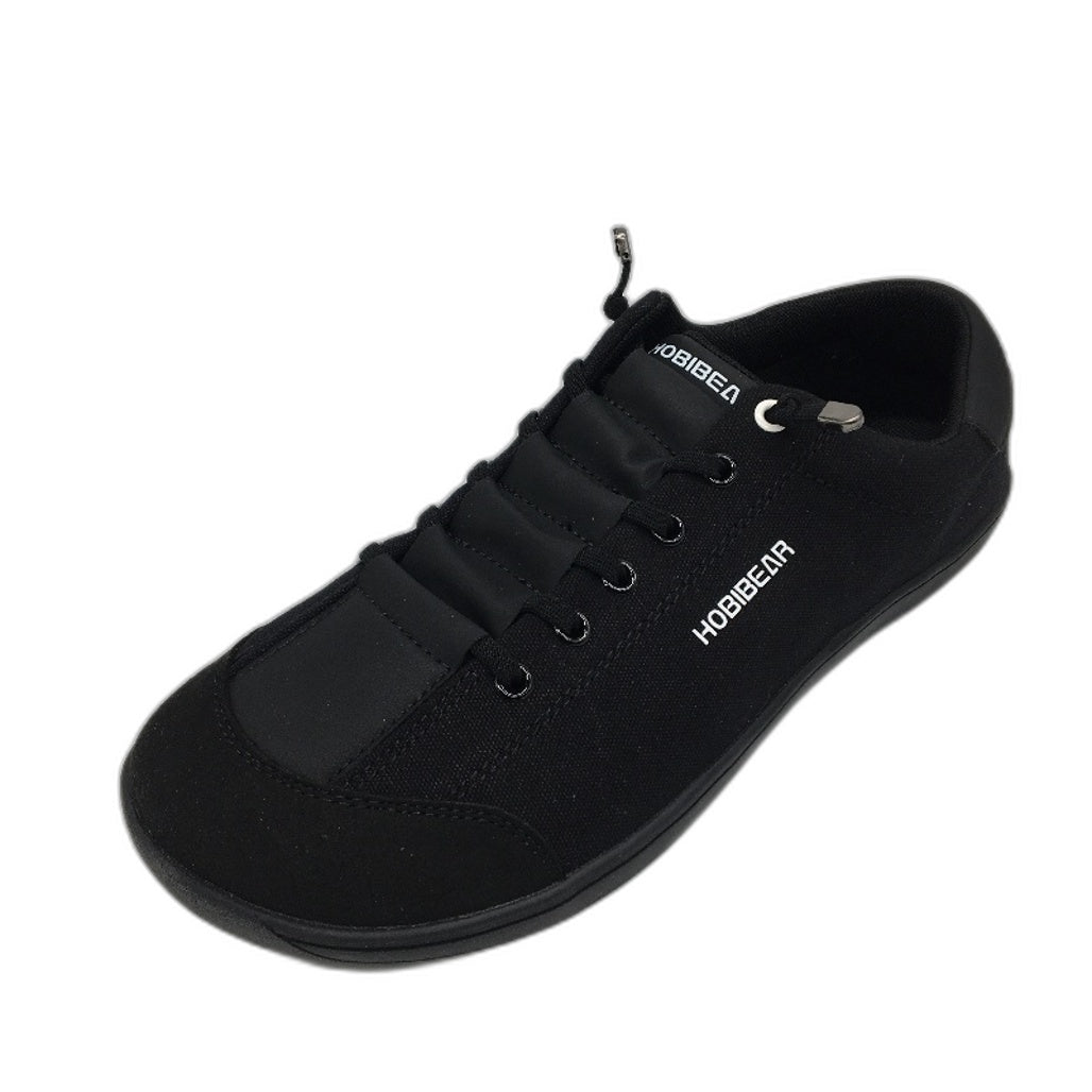 Hobibear Wide Width Minimalist Black Canvas Zero Drop Shoes Unisex Sze EU 43 NEW