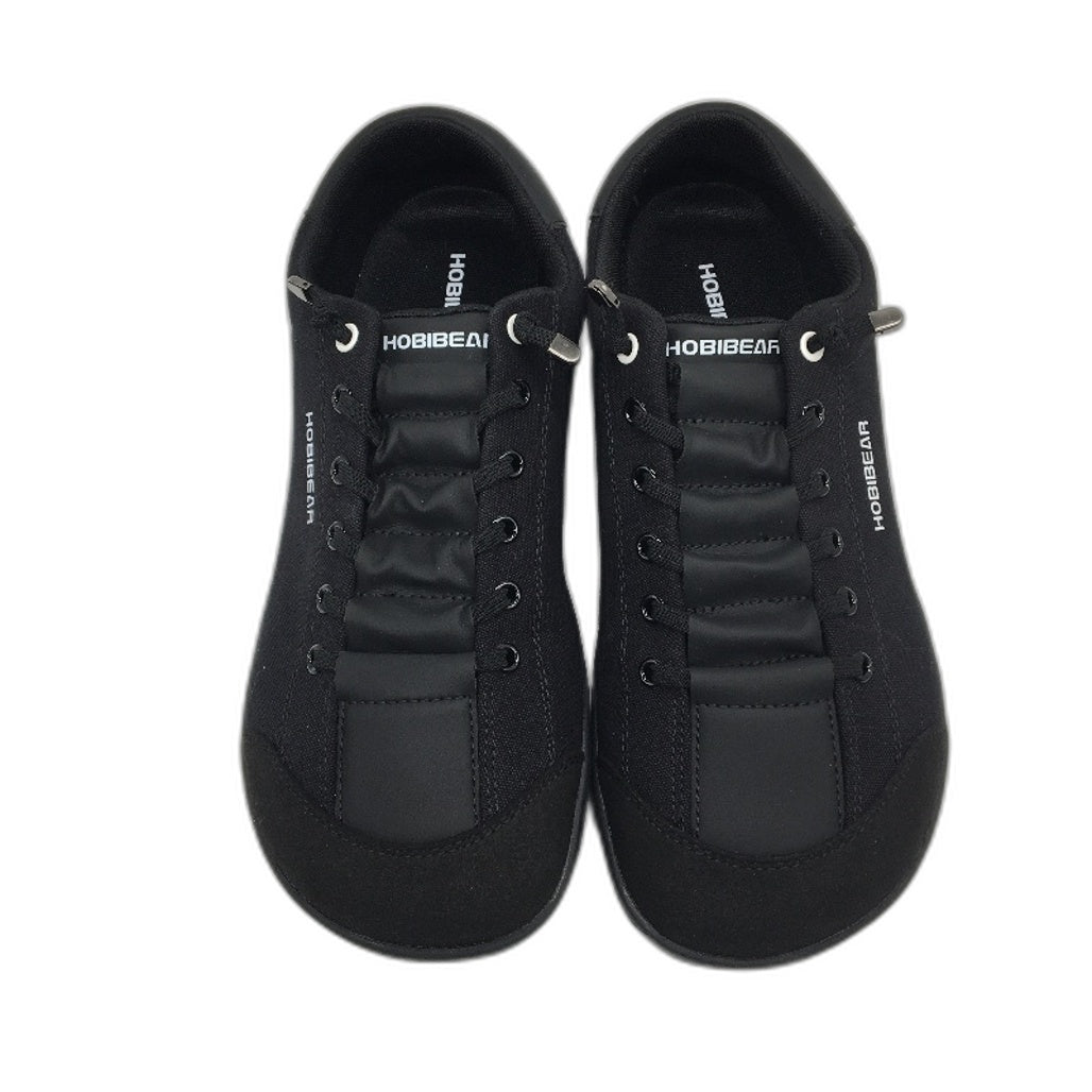 Hobibear Wide Width Minimalist Black Canvas Zero Drop Shoes Unisex Sze EU 43 NEW
