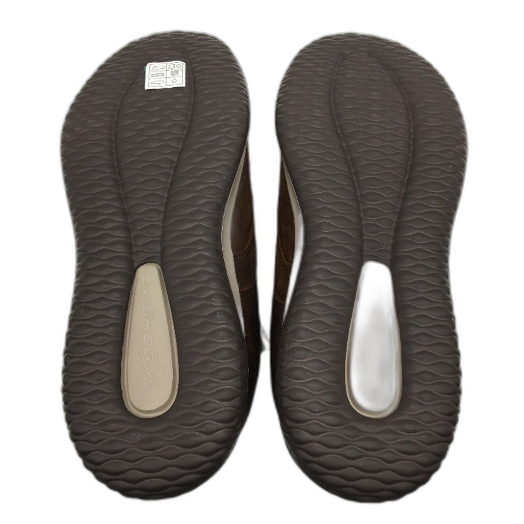 Skechers AirCooled Atigo Brown Leather Waterproof Shoes Men US 10 EU 43 NEW