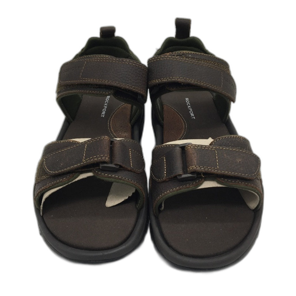 Rockport Springboro Rocklake Leather Sandals Men US 8 Wide EU 41 NEW