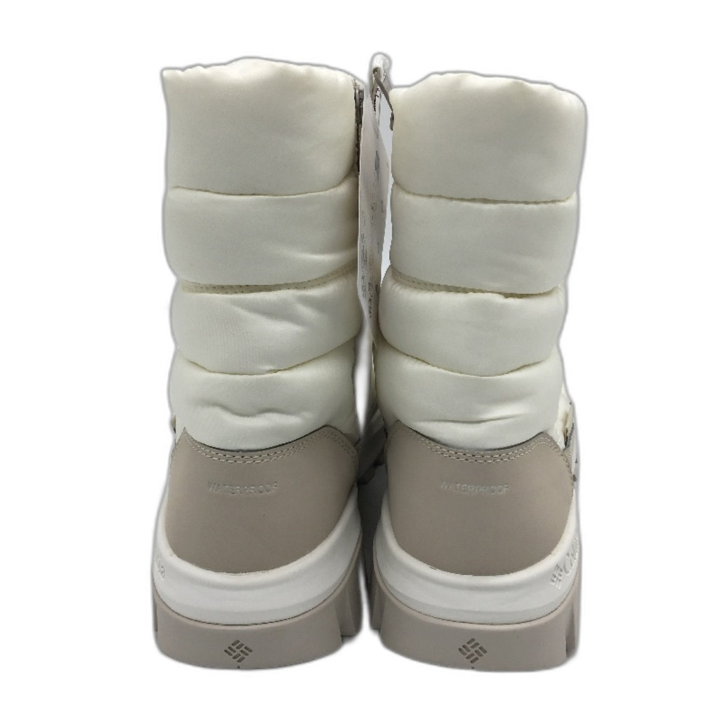 Columbia White Snowtrot Size Zip Mid Snow Boots Ladies US 10 EUR 41 NEW