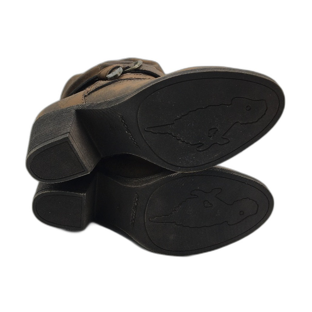 Rocket Dog Leather Look Cowboy Style Pull On Heeled Boots Ladies Size US 7.5 NEW