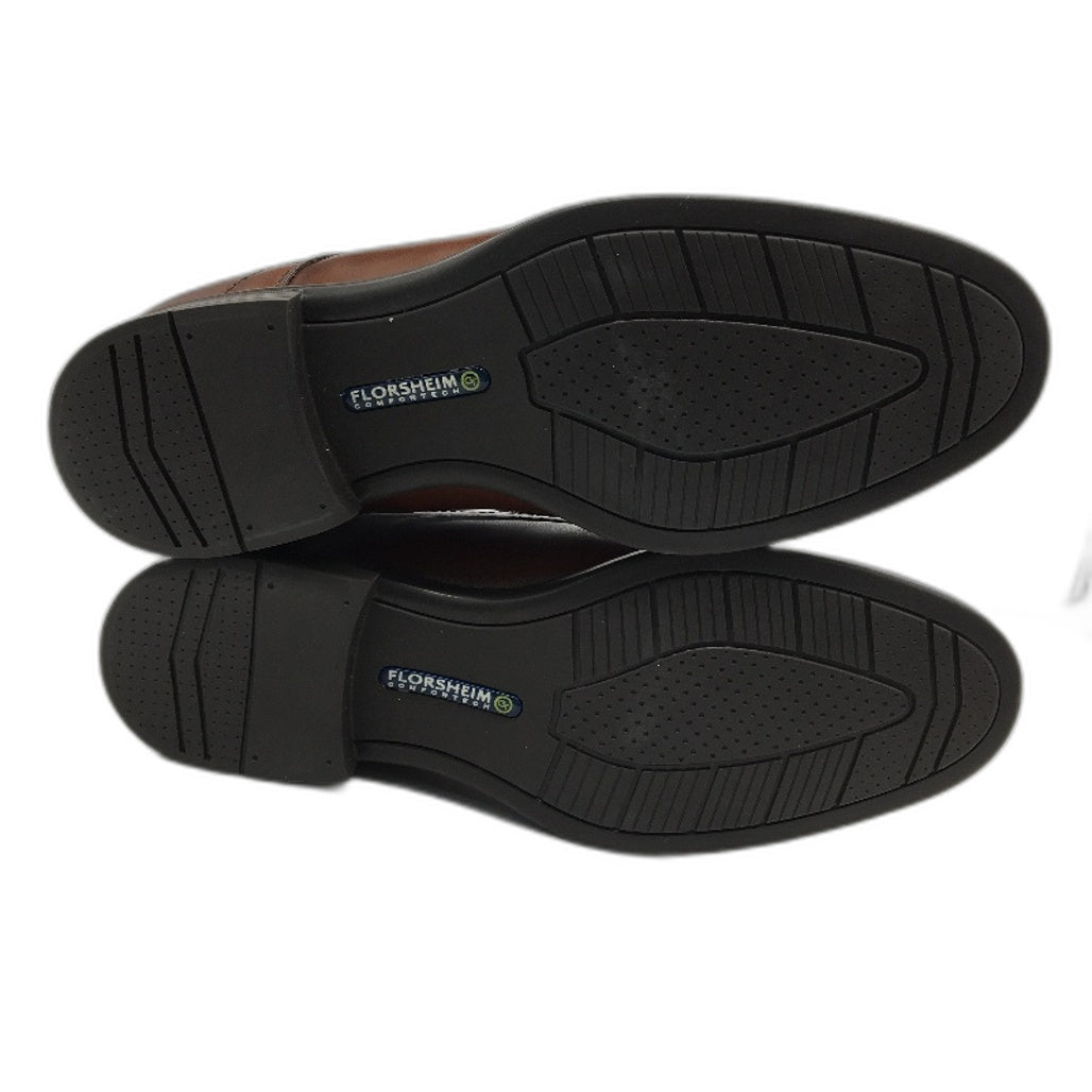 Florsheim Brown Leather Medfield Oxford Ortholite Dress Shoes Mens Sze US 10 NEW