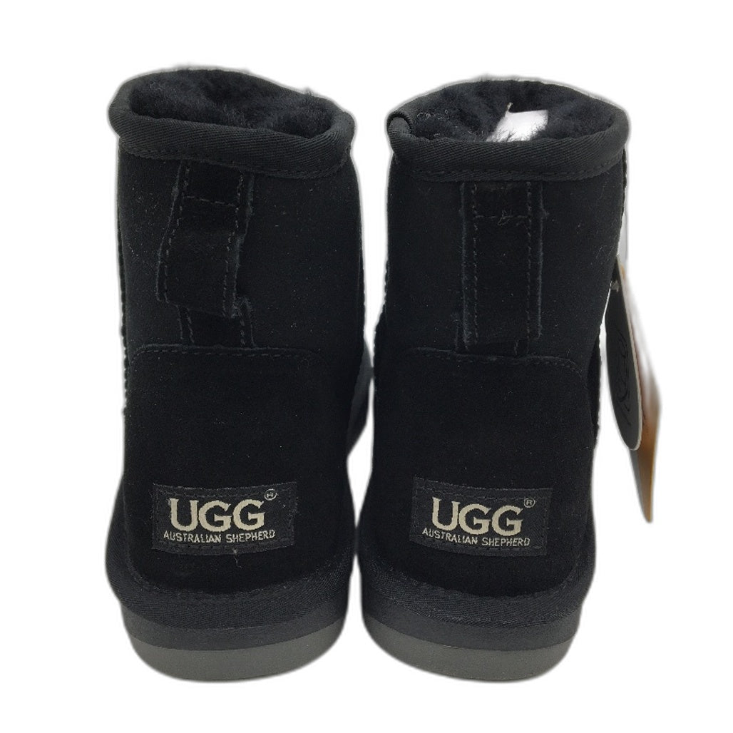 UGG Boots Australian Double Face Sheepskin Black Boots Unisex EU39 M6 L8 NEW