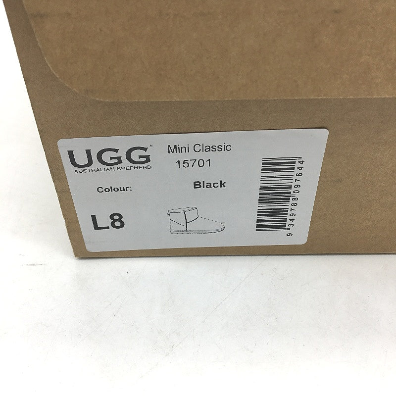 UGG Boots Australian Double Face Sheepskin Black Boots Unisex EU39 M6 L8 NEW