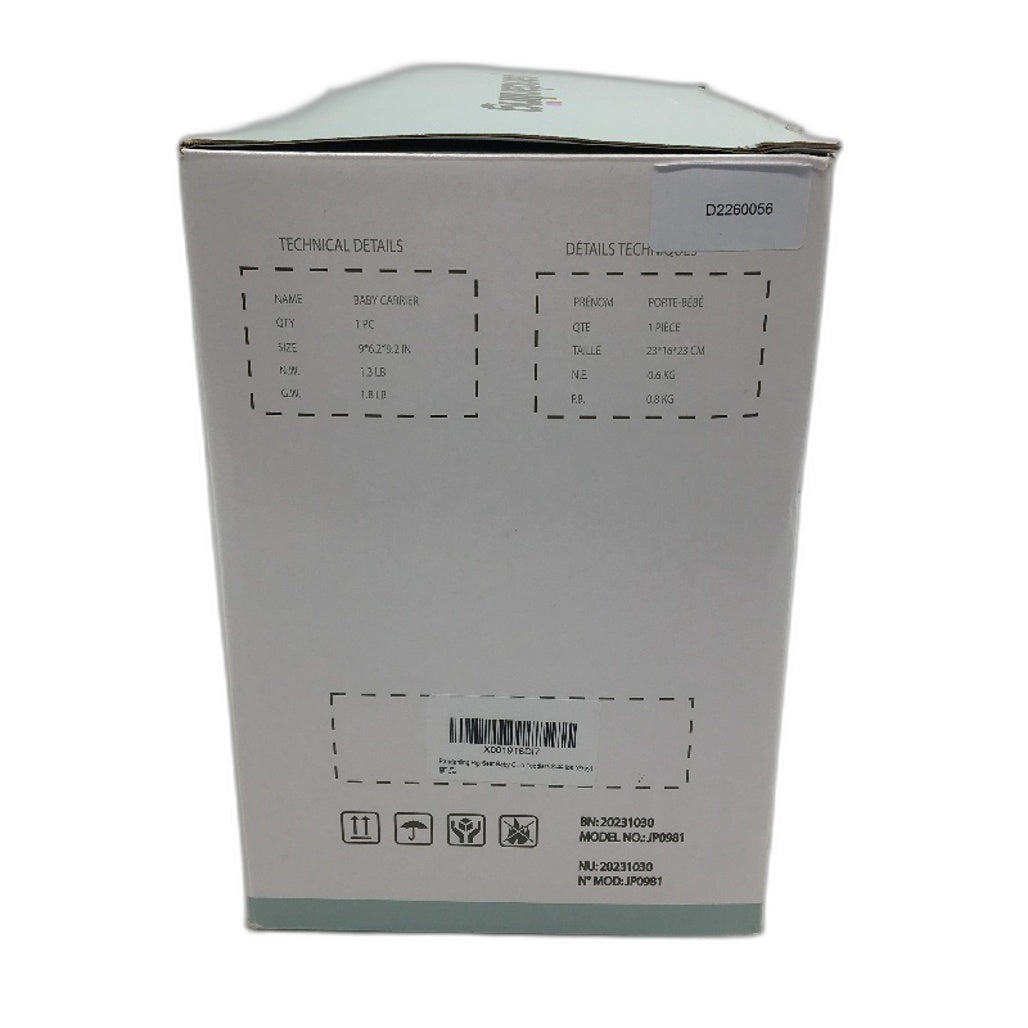 Pandanling M-Position Bench Hip Seat Baby Carrier in Grey up to 44lbs Max NEW