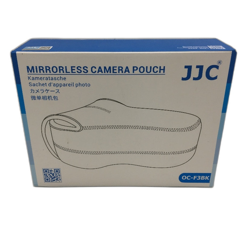 JJC Black Soft Neoprene Touch Fastening Mirrorless Camer Pouch OC-F3B NEW