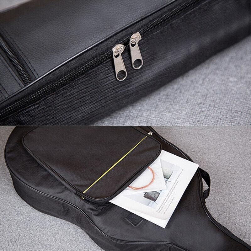 Acoustic Guitar Black 41" 600D Oxford Fabric Double Straps Bag Soft Case NEW