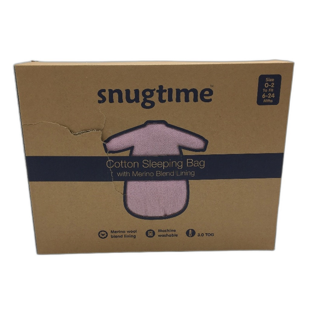 Snugtime Rose Pink Merino Wool Blend Infant Sleeping Bag With Arms Size 0-2 NEW