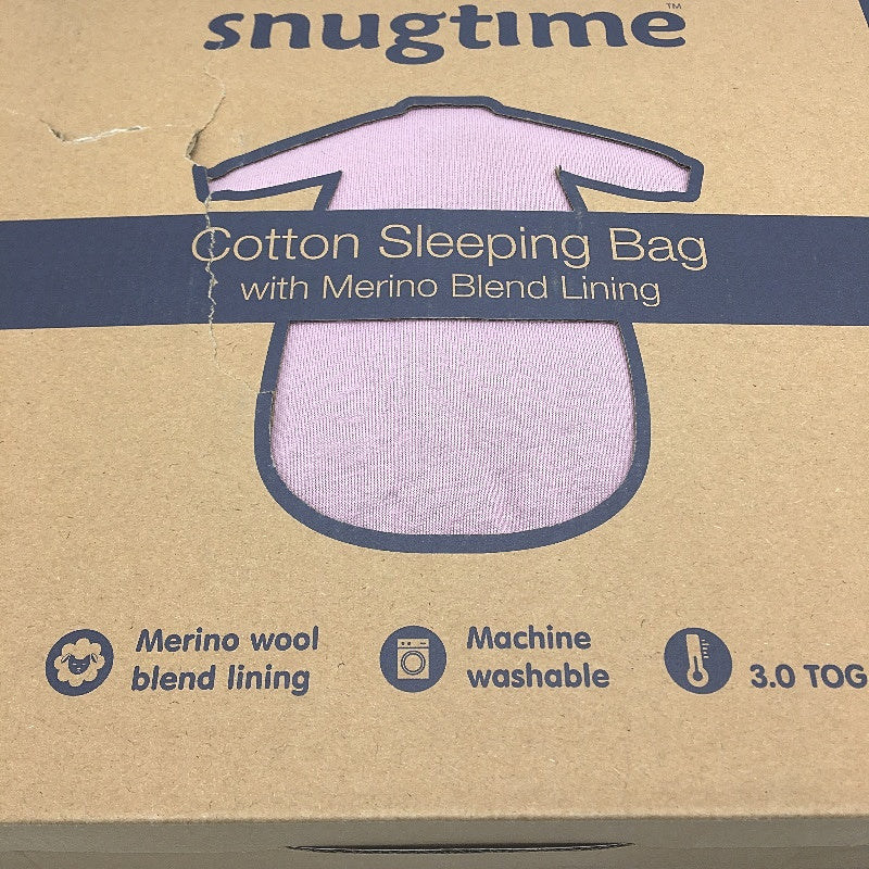 Snugtime Rose Pink Merino Wool Blend Infant Sleeping Bag With Arms Size 0-2 NEW