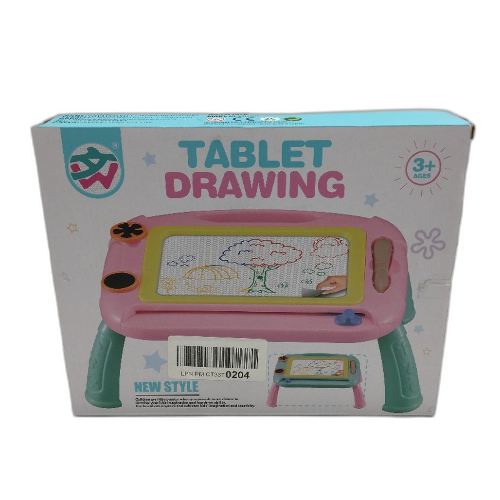 Kids Magnetic Drawing Board Erasable Doodle Pad With Pen Stamps & Legs Age 3+