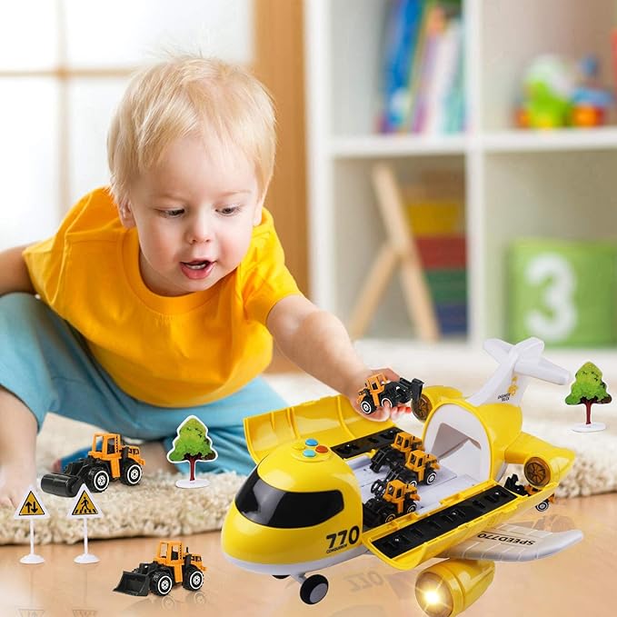 Transport Cargo Airplane Engineering Truck Total Flight Music Vehicle Toy Age 3