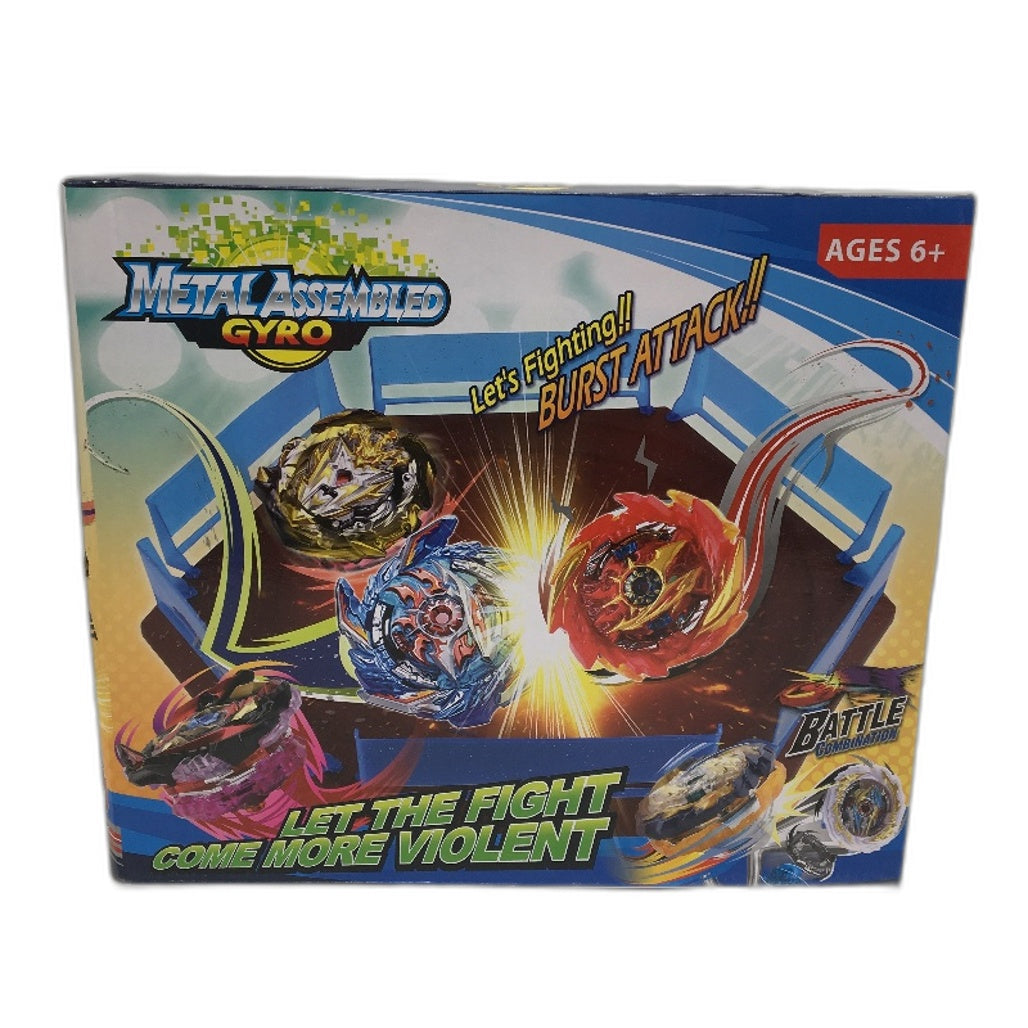 Metal Assembled Gyro Fighting Arena Battle Set Combination With Launchers Age 6+