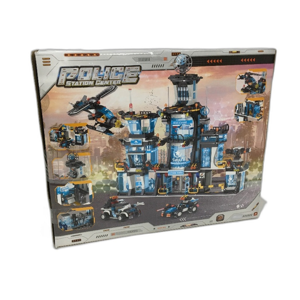 City Police Station Centre Building Set With Police Car & Helicopter 1430PCS NEW