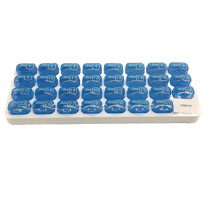 Monthly Pill Organizer 31 Day Removable Daily Medication Pods With Holder Travel