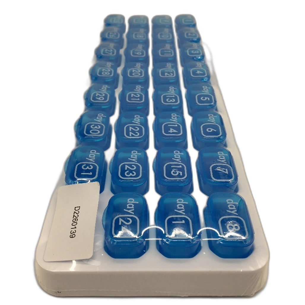 Monthly Pill Organizer 31 Day Removable Daily Medication Pods With Holder Travel