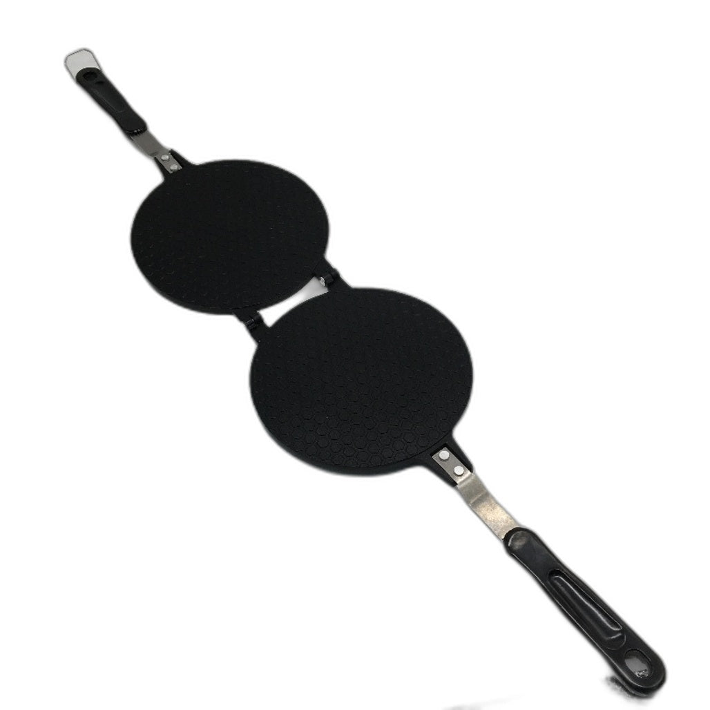 Non Stick Crispy Omelette Egg Roll Waffle Cone Crepe Maker Flat Pan With Handle